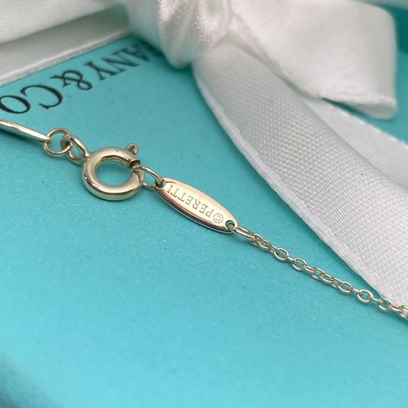 Tiffany & Co. Elsa Peretti Diamond by the Yard Necklace .05 ct, 16″,  MSRP $625 - Picture 4 of 8